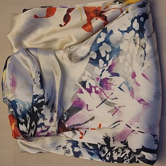 EUC Y2K JUMP by Wendye Chatilin Bubble Hem Abstract Floral Mini Dress - Picture 13 of 14